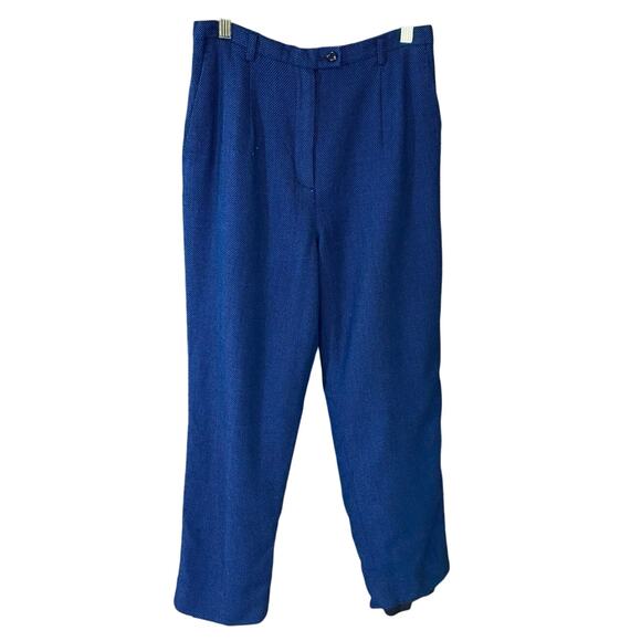 Pendleton 100% Virgin Wool Pants Women’s Petite Size 10 Blue Lined Trousers - Picture 1 of 6